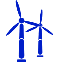 Wind-solar power-to-hydrogen icon
